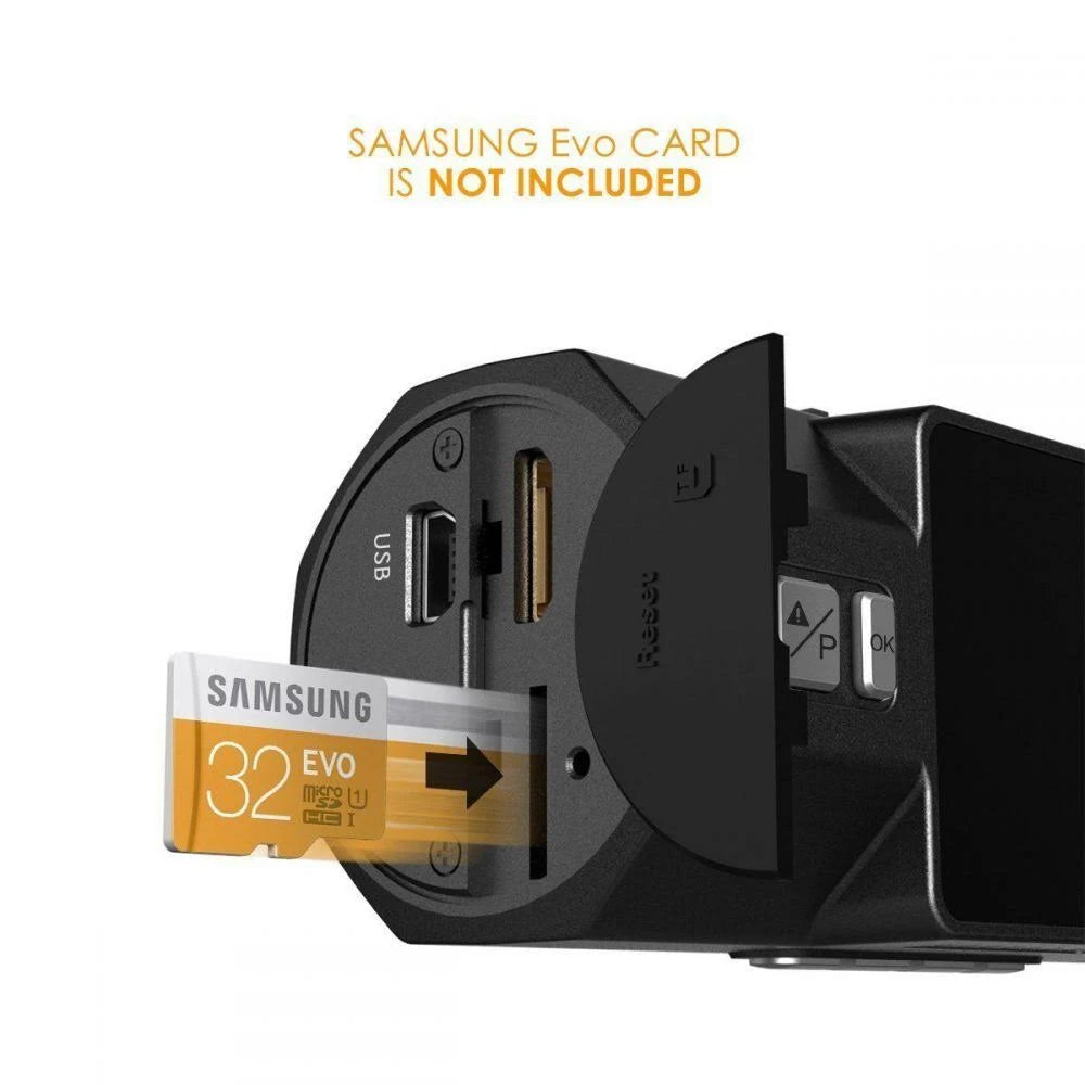 Dual Dash Cam 1080p FHD Front and Back Wide Angle D458