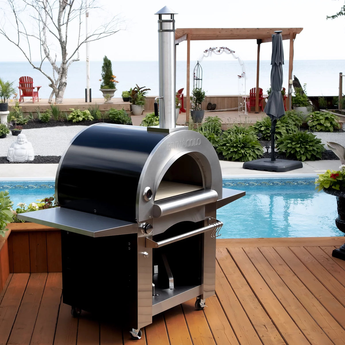 Wood GAS Pizza Oven with Accessories E8857