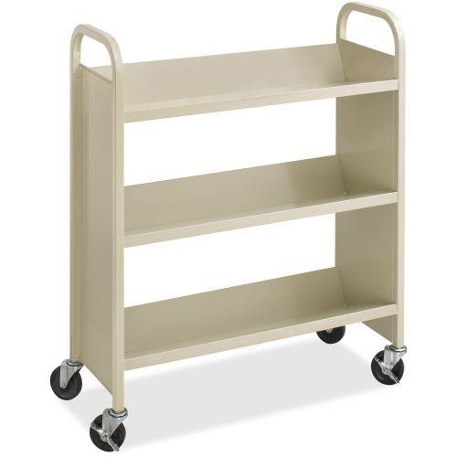 Steel 3-Shelf Single-Sided Book Cart Q8934