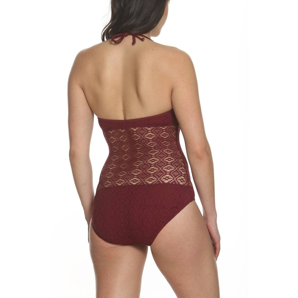 Crochet One Piece Burgundy 8 E30687