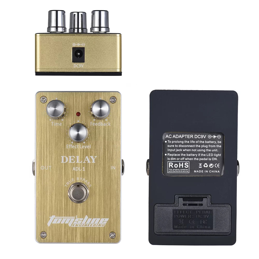 Delay Electric Guitar Effect Pedal Aluminum Alloy Housing True Bypass N194