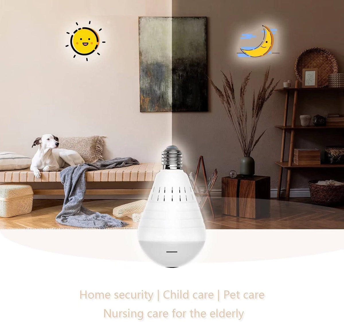 1080p 360 Degree WiFi IP Camera with Night Vision C8398