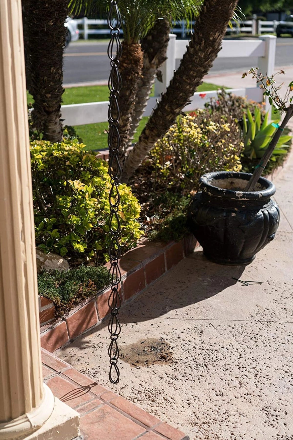 Aluminum Teardrop Rain Chain Downspout for Gutters 8.5 ft J406873
