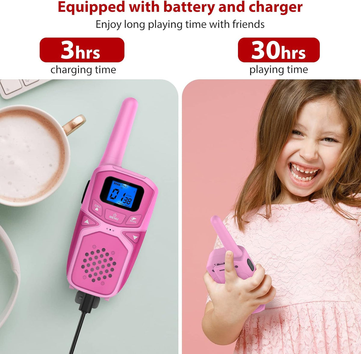 Walkie Talkie for Kids with Batteries and Charger T5211