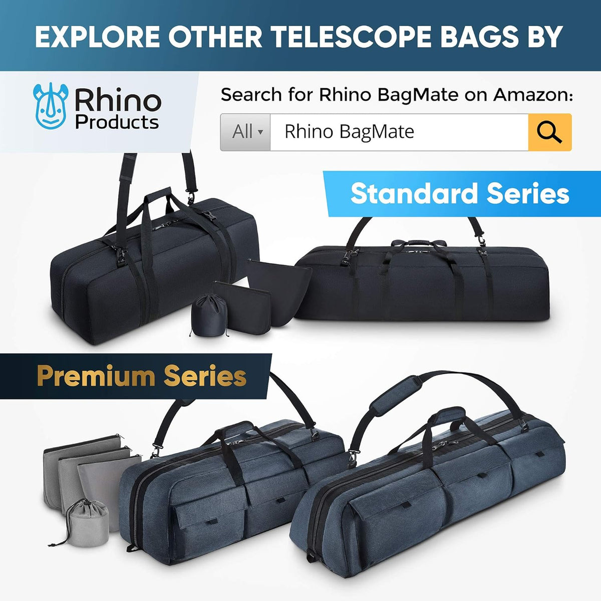 40 Inches Shock-Absorbent Telescope Carrying Case with Adjustable Shoulder Strap M246930