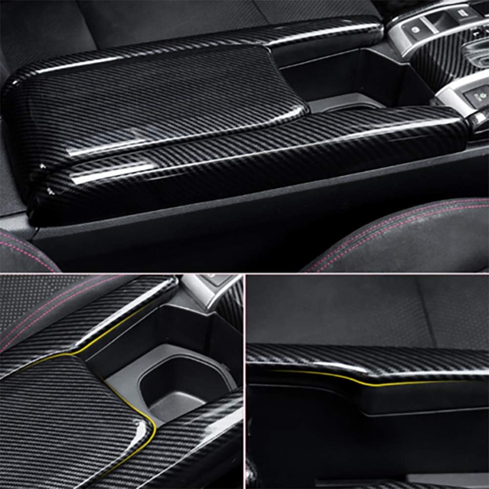 Carbon Fiber Style Armrest Box Cover Pack of 2 I51244