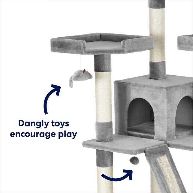 72-in Faux Fur Cat Tree Condo Q656