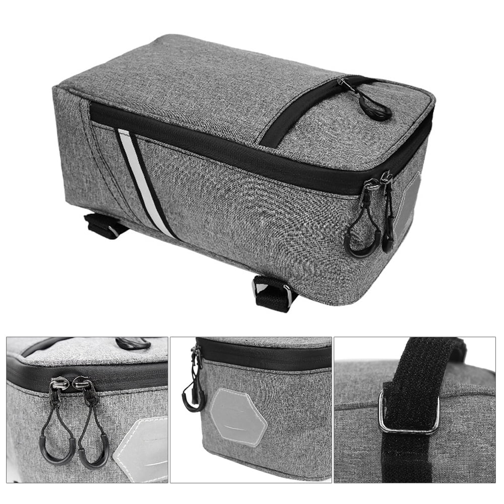 5L Water-resistant Canvas Bike Rear Seat Bag Q395289