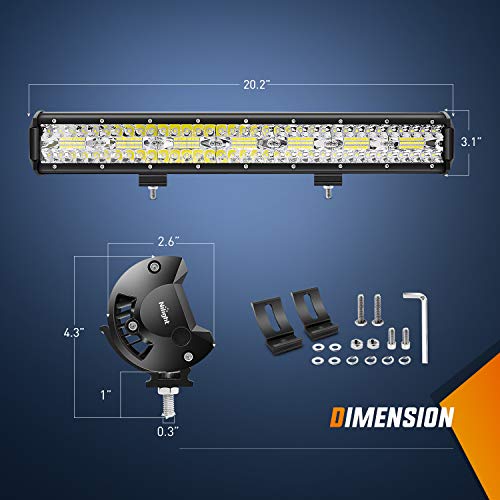 420W 20Inch Triple Row Flood Spot Combo LED Off Road Light Bar T42387