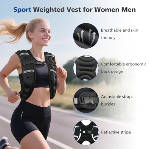 Weighted Vest with Reflective Stripe, Size Adjustable N438416