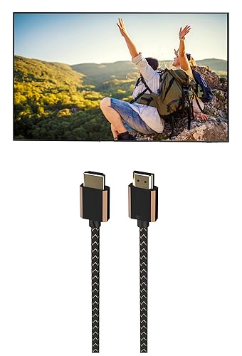 85 Inch QLED 4K Smart TV with 2.5m Premium Braided 8K HDMI Cable G734