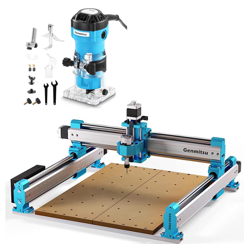 4040-PRO CNC Machine with 65mm Diameter Palm Trimmer Router Q264