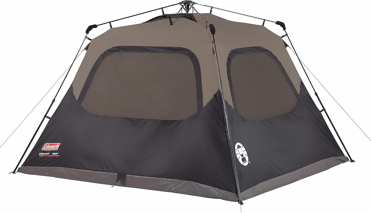 Brown/Black Instant Setup 6 Person Cabin Tent T217