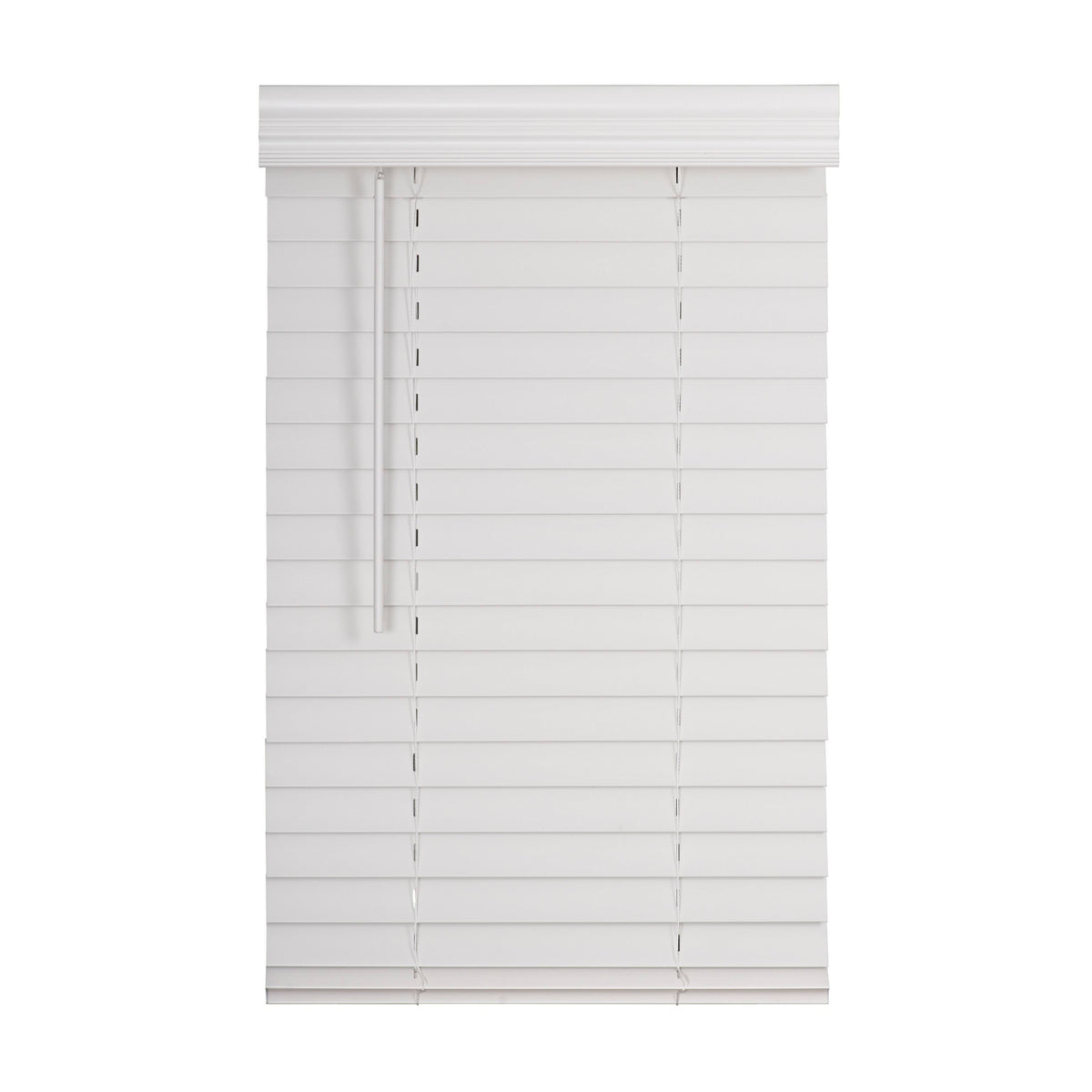 White Faux Wood Blind L236