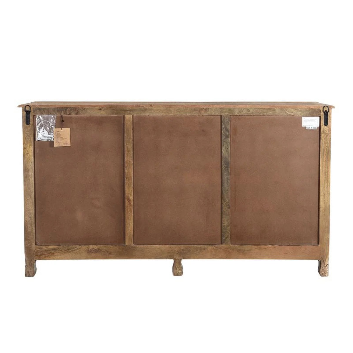 Gray 6 Drawer 2 Door Solid Wood Sideboard L328