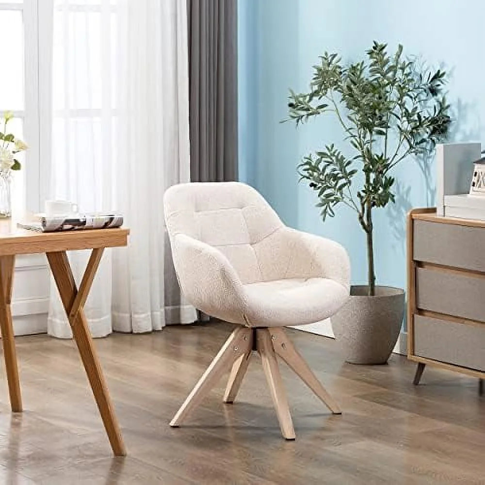 Mid Century Modern Fabric Accent Chair with Oak Wood Legs P288323