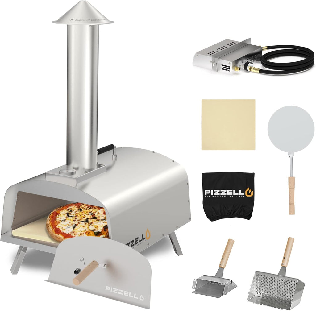 13 Propane Gas Pizza Oven with Pizza Stone, Pizza Peel, Carry Bag W4931