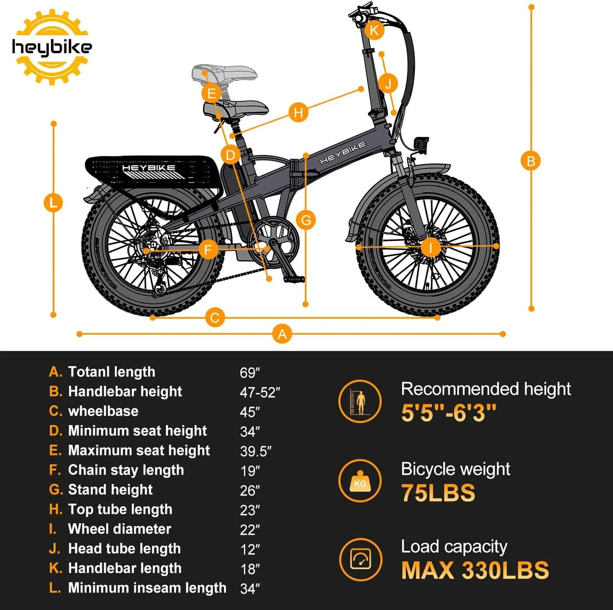 20×4 Fat Tire Folding Electric Bike with 48V 12.5AH Removable Battery M120