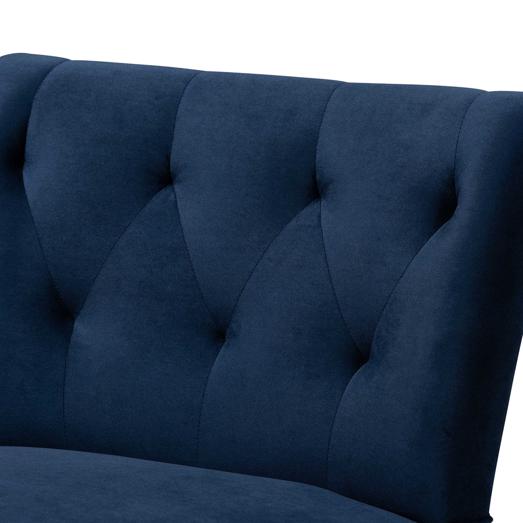 Navy Blue Slipper Chair T3187