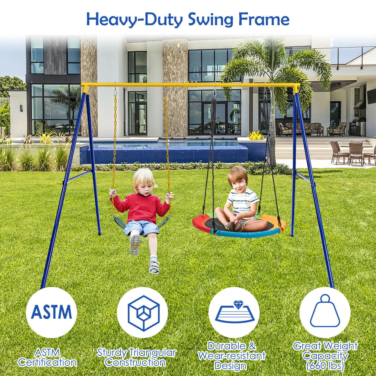 Heavy-Duty Metal Swing Frame G5555
