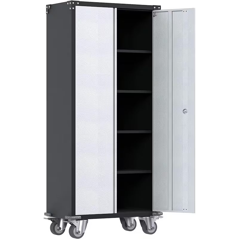 Metal Rolling Tool Storage Cabinet in Black and Grey B34626