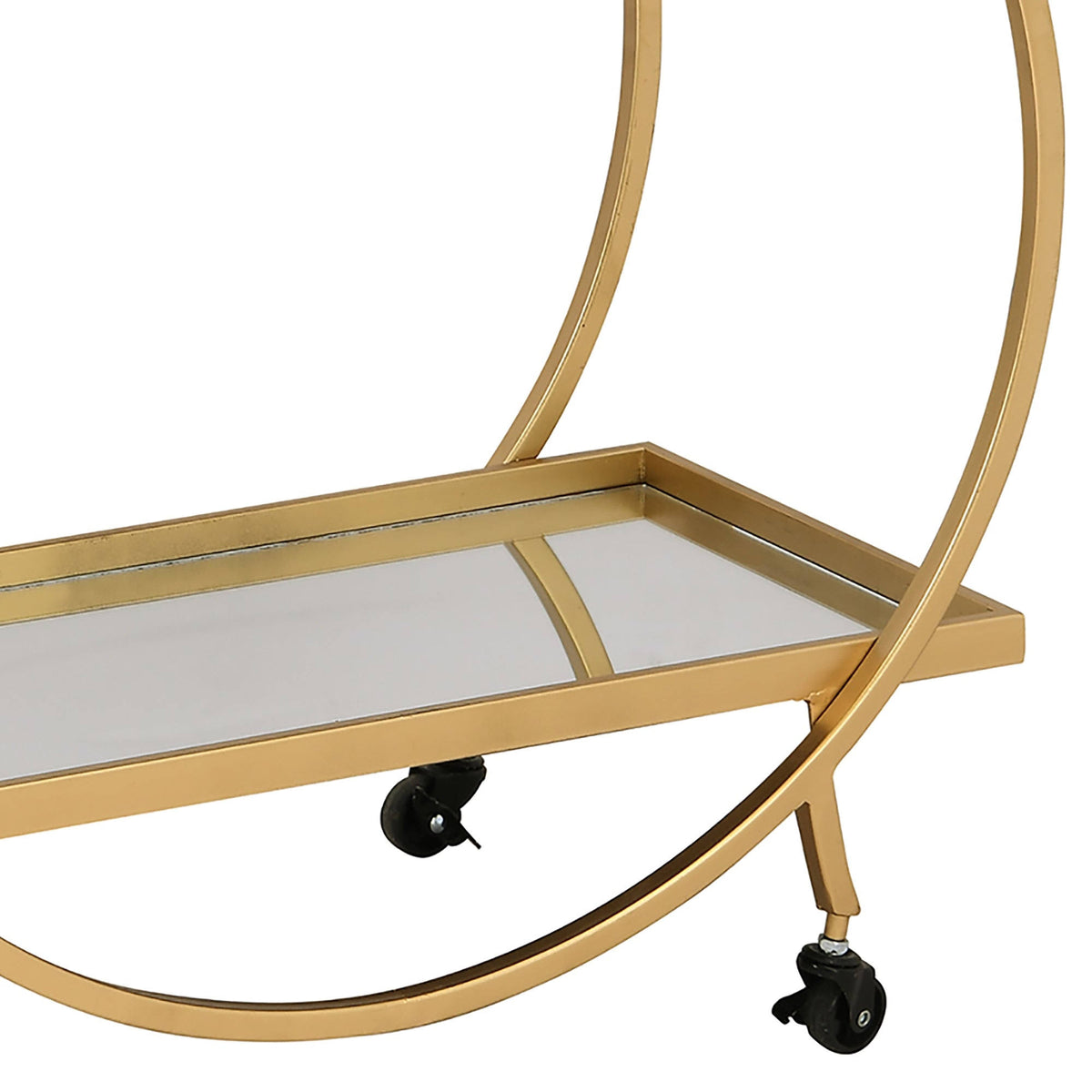 Gold/Brown Bar Cart W366