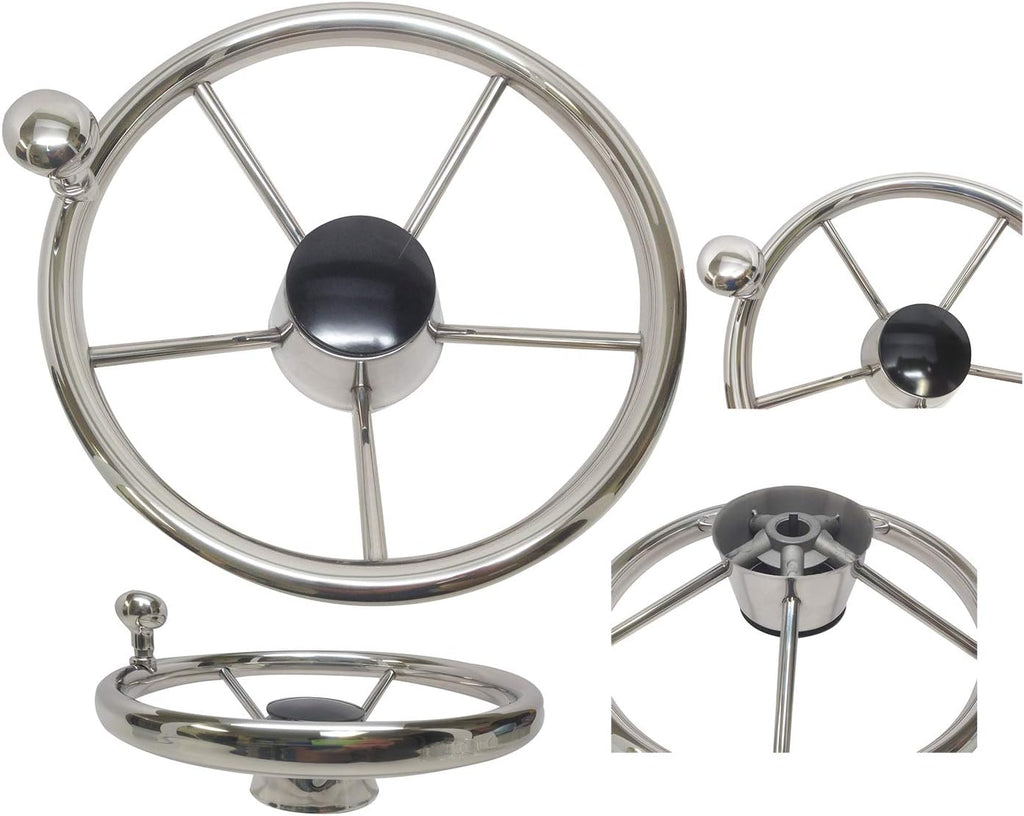 Black 5 Spoke Steering Wheel Q255105