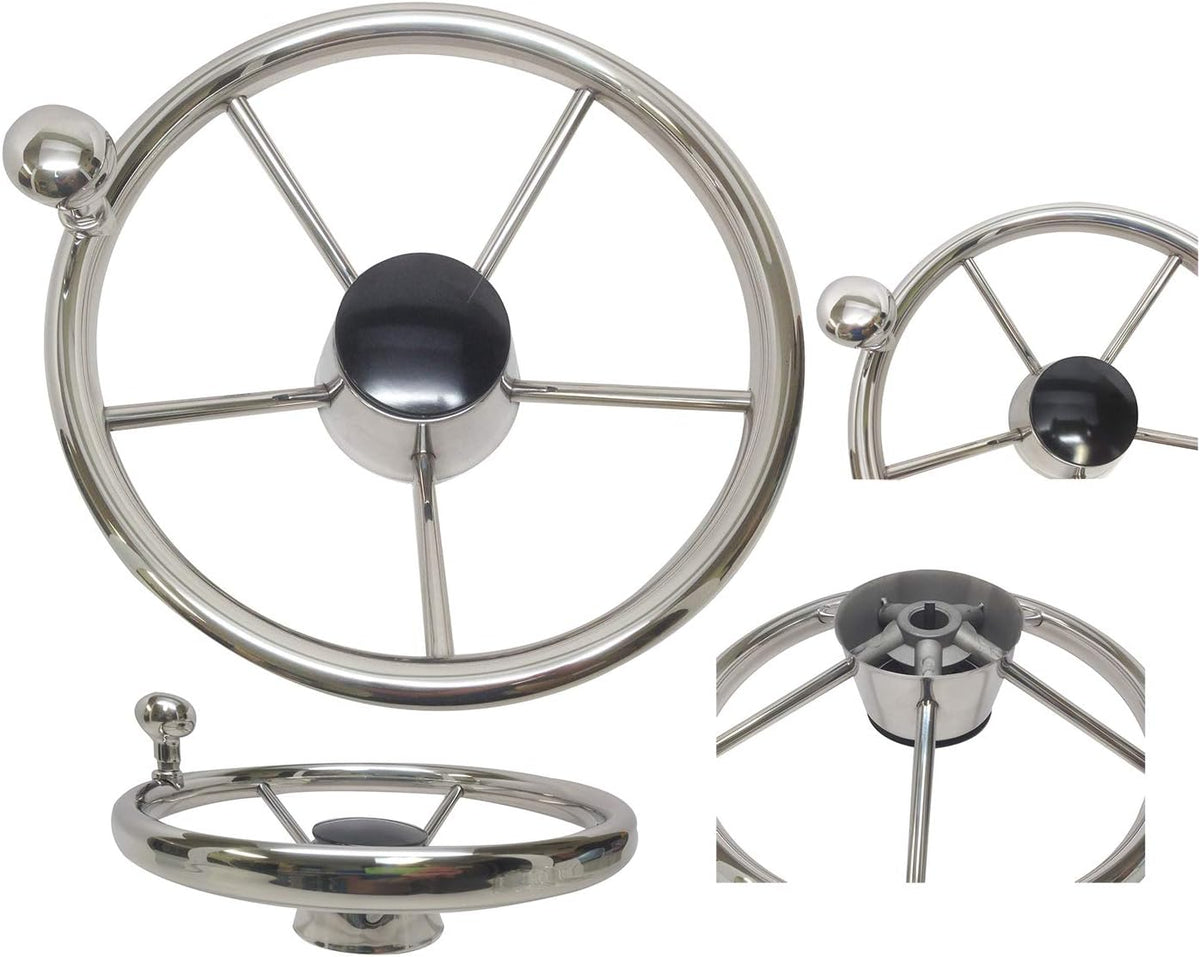Black 5 Spoke Steering Wheel Q255105