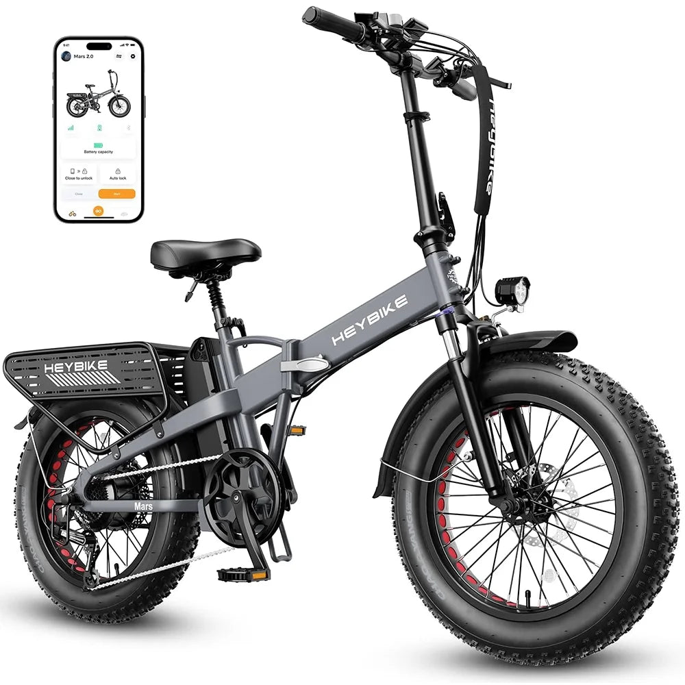 20×4 Fat Tire Folding Electric Bike with 48V 12.5AH Removable Battery M120