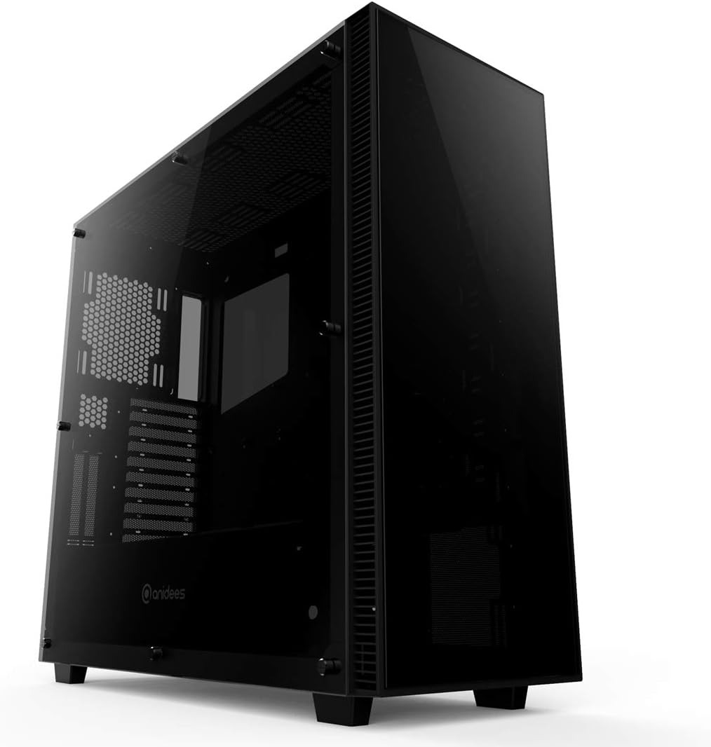 Black Full Tower Tempered Glass Steel PC Gaming Case O505650