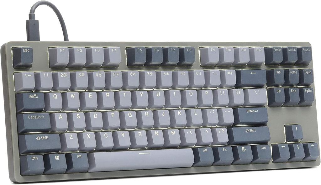 Tenkeyless Mechanical Keyboard with Anodized Aluminum Case, PBT Keycaps, USB-C, White Backlit LED, Linear Switches R981015