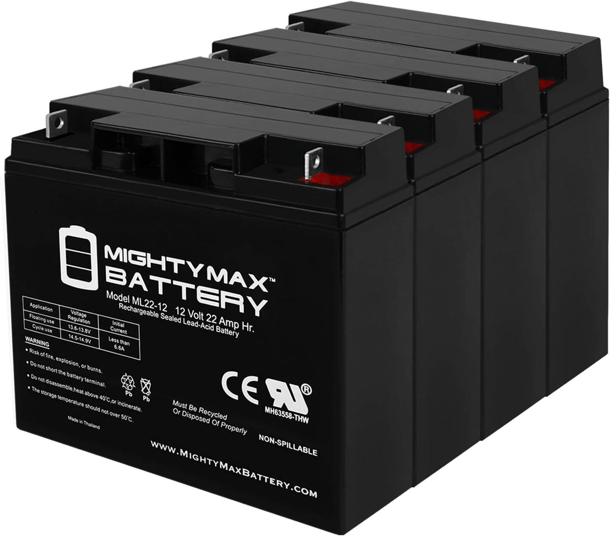 12 Volt 22 AH SLA Battery Pack of 2 Q177238