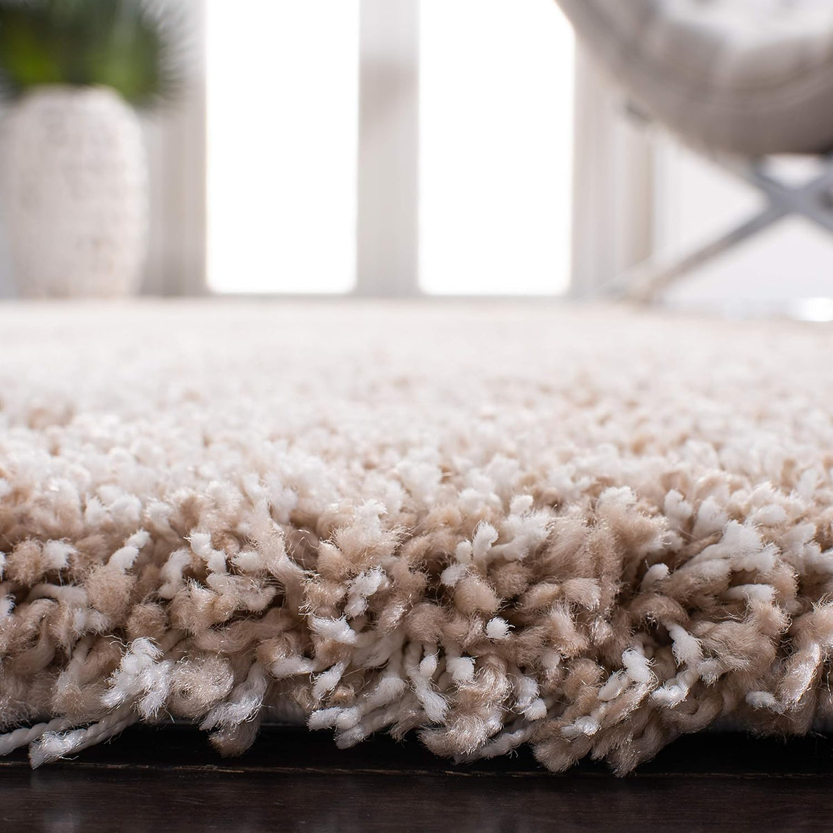 Beige Plush 2-inch Thick Runner S731