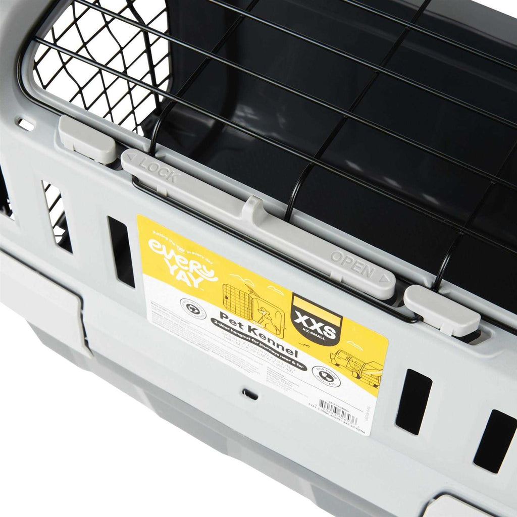Grey 2-Door Pet Kennel T253