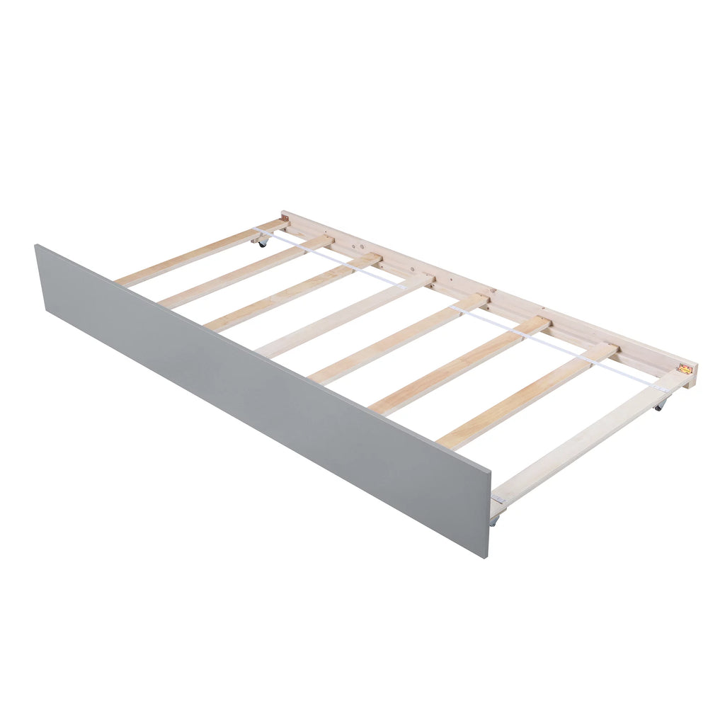 Twin Size Wood Platform Bed with Trundle W2204