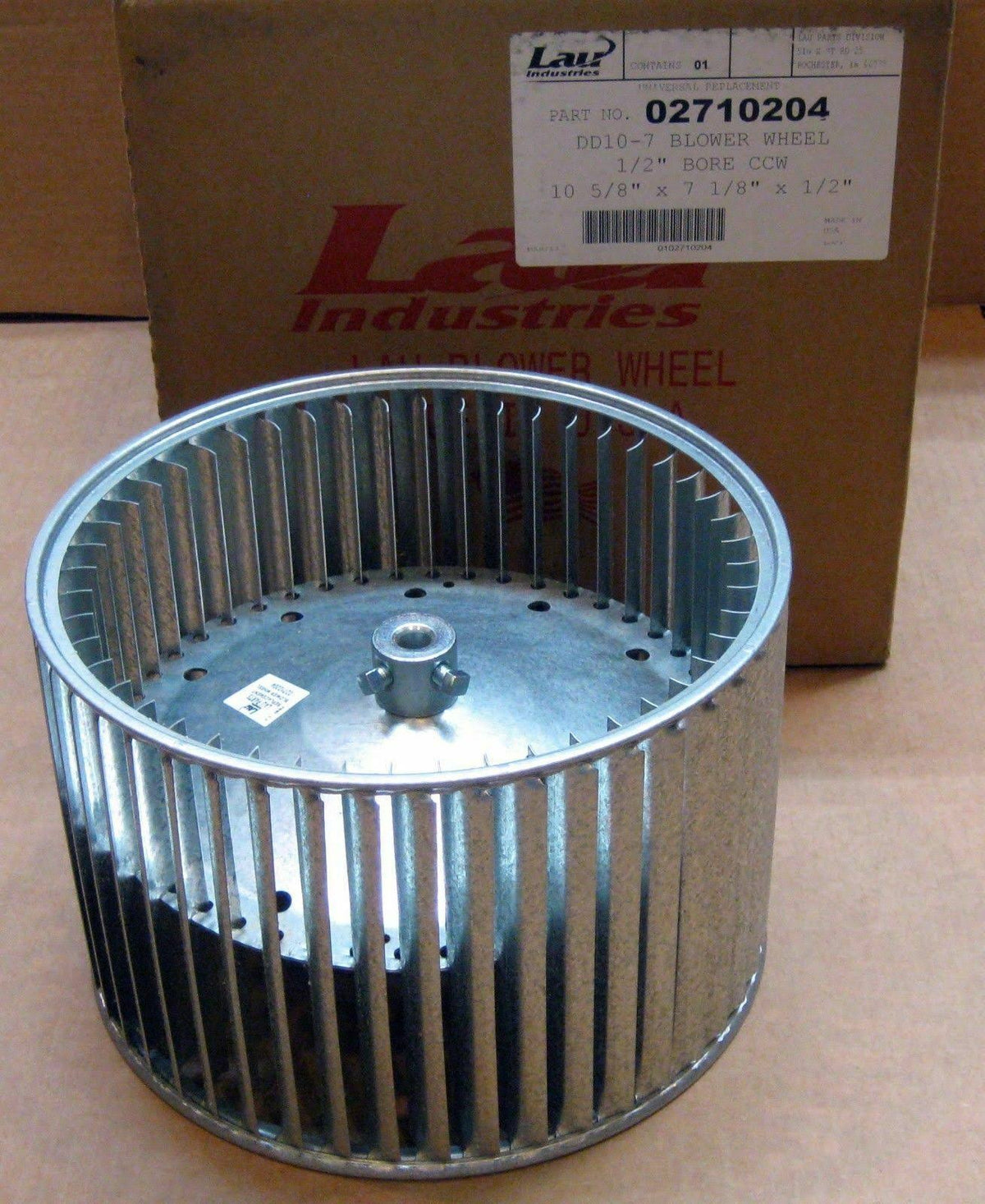 Blower Wheel 10-5/8x22 x 7-1/8x22 x 1/2x22 CCW E699