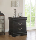 Vintage Wood Nightstand with Drawers J571250
