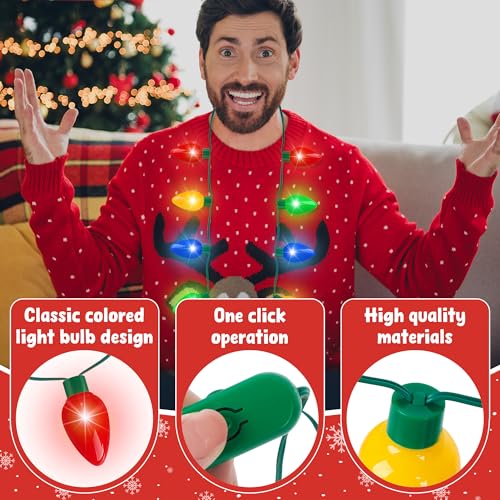 Christmas Light Necklace 3PCS with 3 Flash Modes P6646