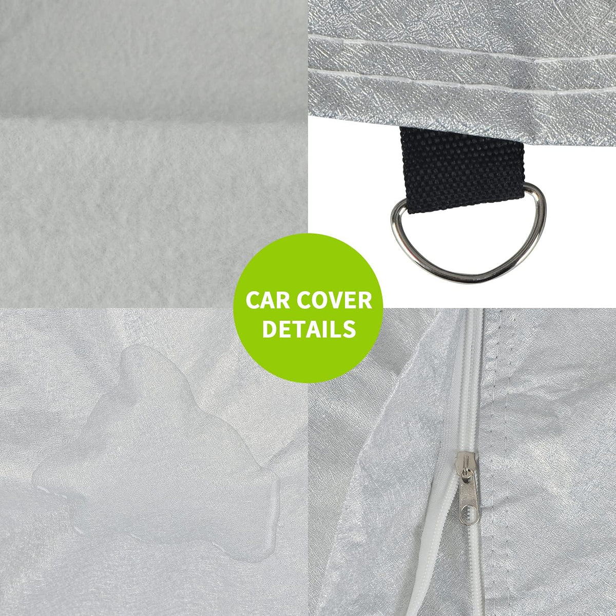 7 Layers Car Cover with Windproof Strap & Driver Door Zipper T61513
