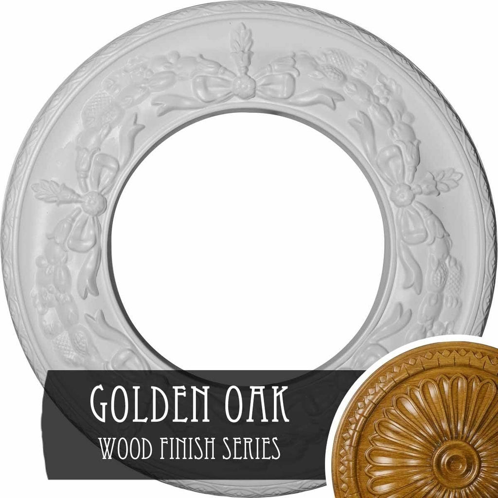 Salem Ceiling Medallion, Hand-Painted Golden Oak Q55529