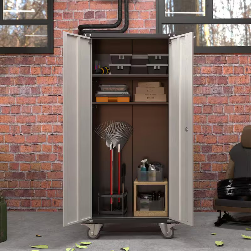Metal Rolling Tool Storage Cabinet in Black and Grey B34626