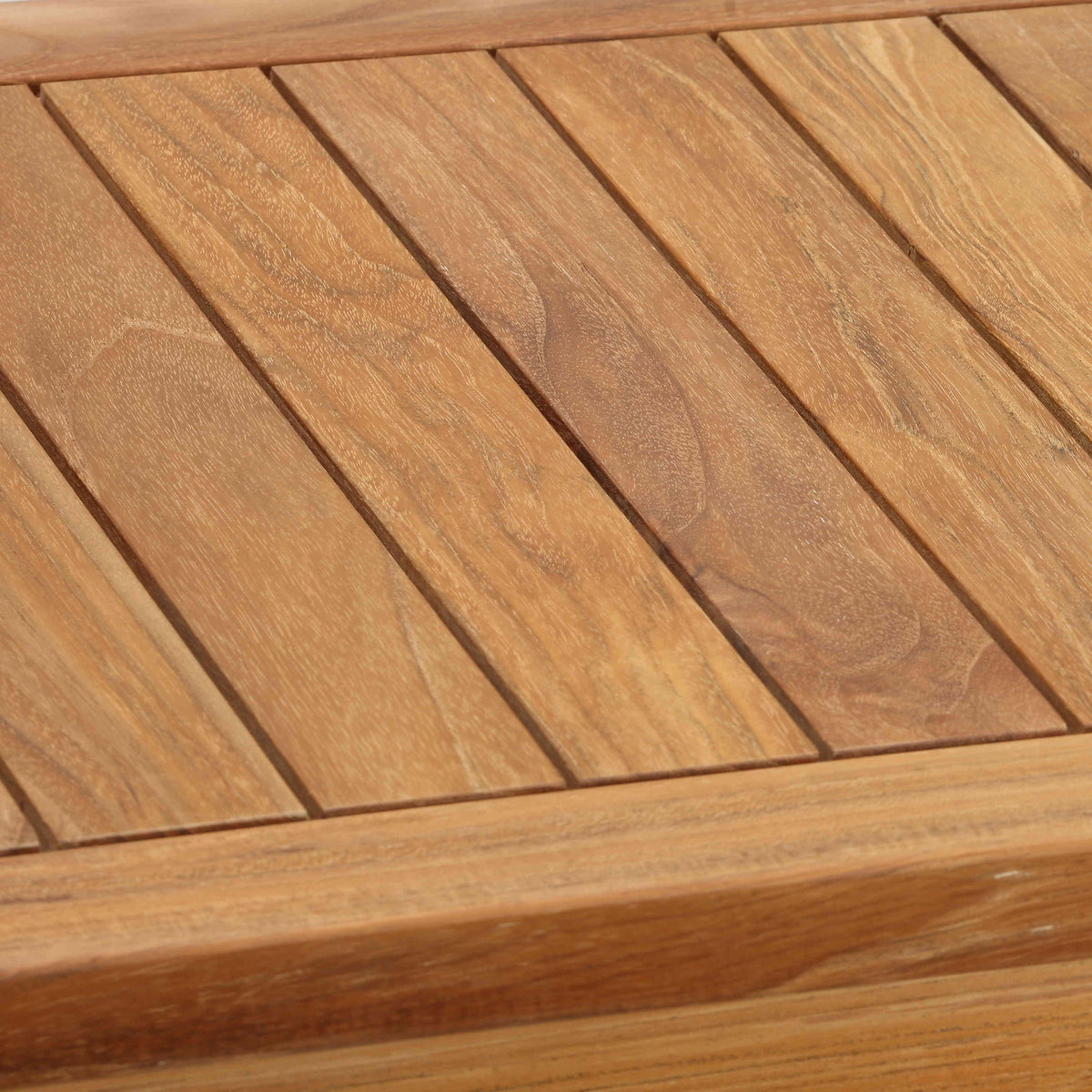 Solid Teak Wood Side Table with Shelf D667537