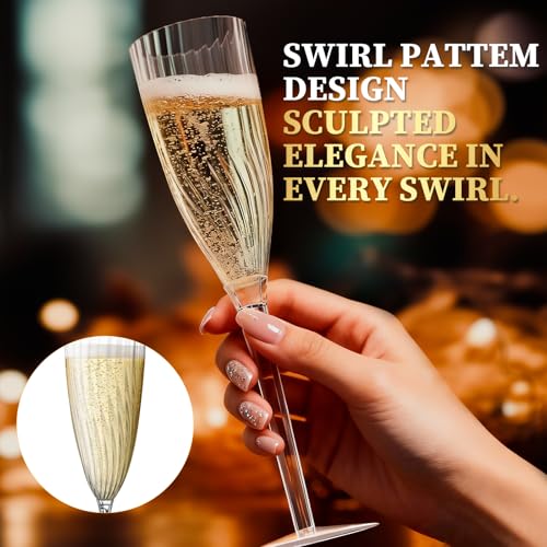 16 Pack 6oz Clear Champagne Flutes Q9944