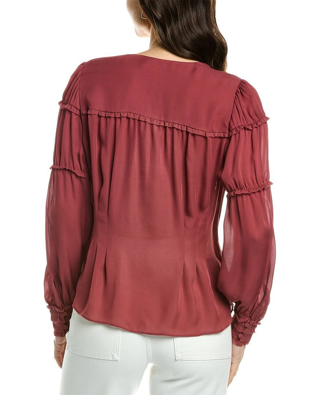 Red Silk Blouse K3686