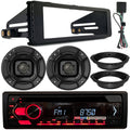 Single DIN AM/FM CD Receiver with 6.5 Marine Speakers and Install Kit L669370