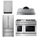 48 In. Natural Gas Range, Range Hood, Refrigerator, Dishwasher U49546