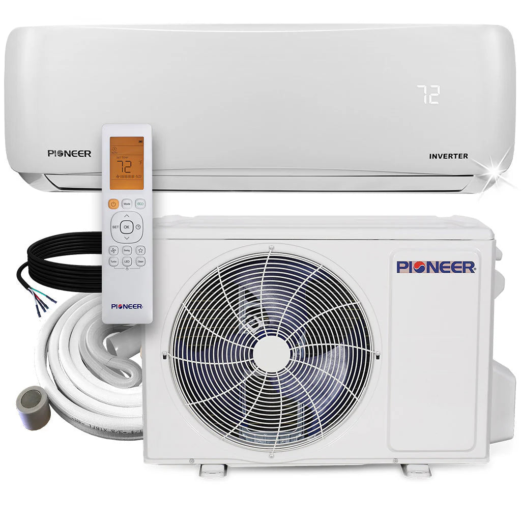 12,000 BTU 22 SEER 230V Ductless Mini-Split Inverter Air Conditioner Heat Pump System T7223