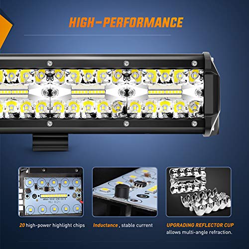 420W 20Inch Triple Row Flood Spot Combo LED Off Road Light Bar T42387