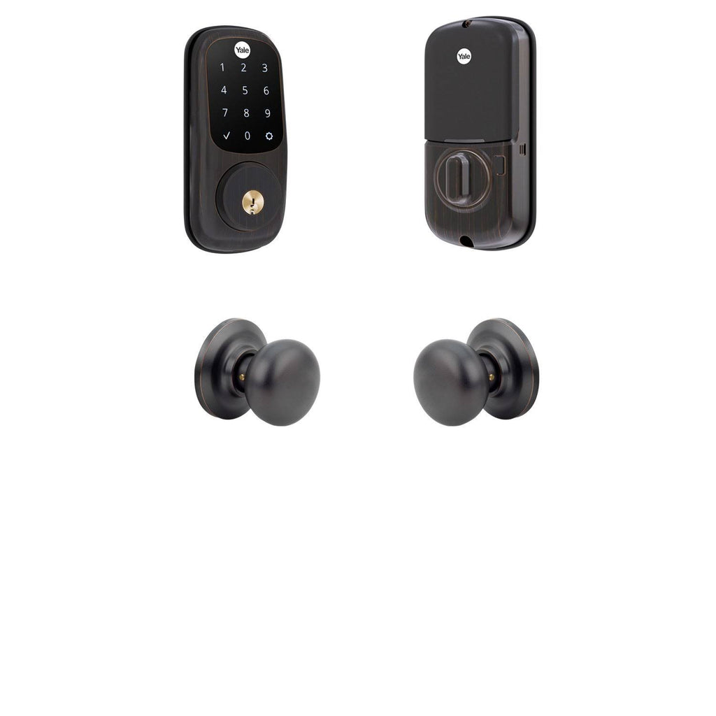 Black Touchscreen Deadbolt with Knob P5410