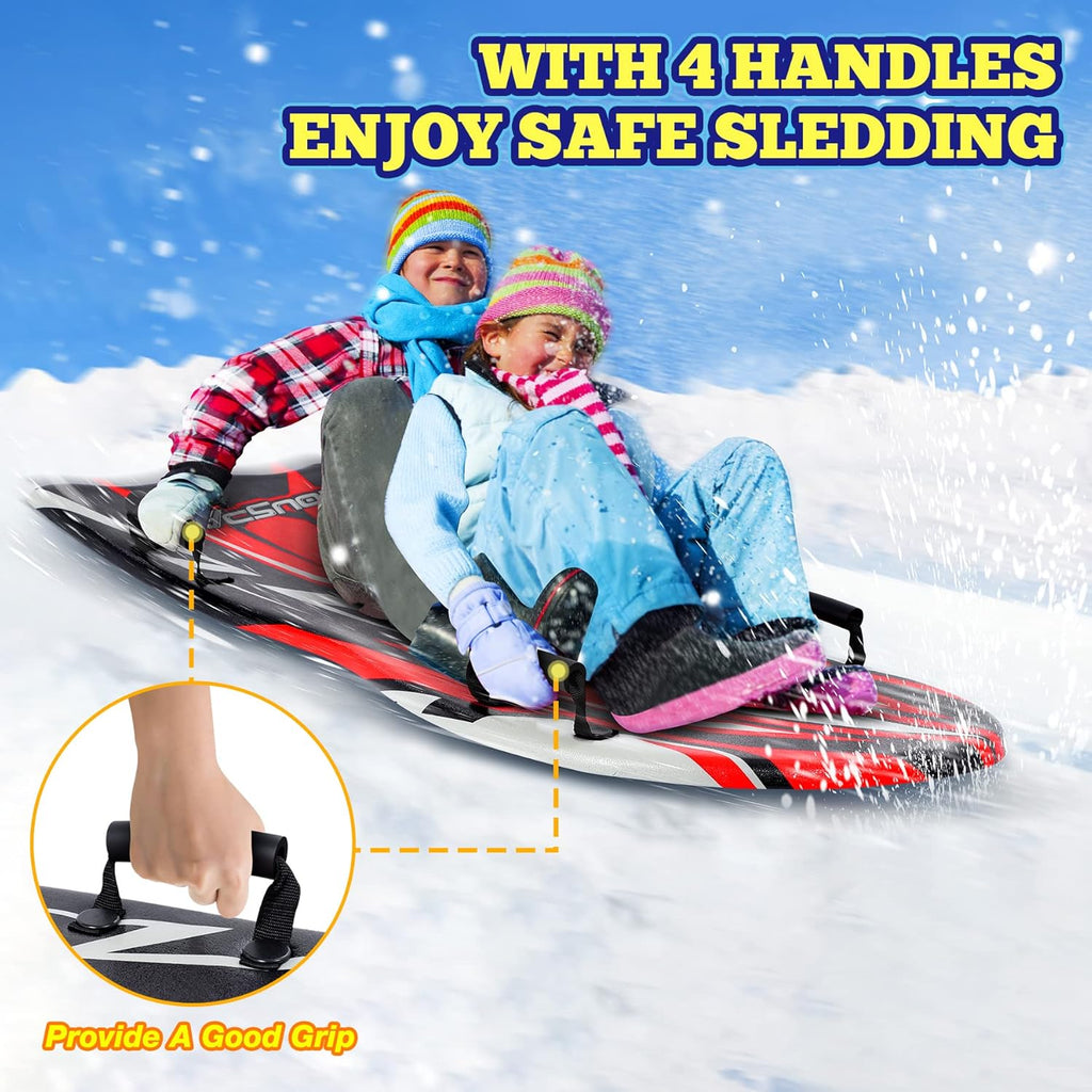 2 Pack Large Foam Snow Sled with Handles Z9967